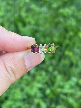 Multi Gemstone Band Ring